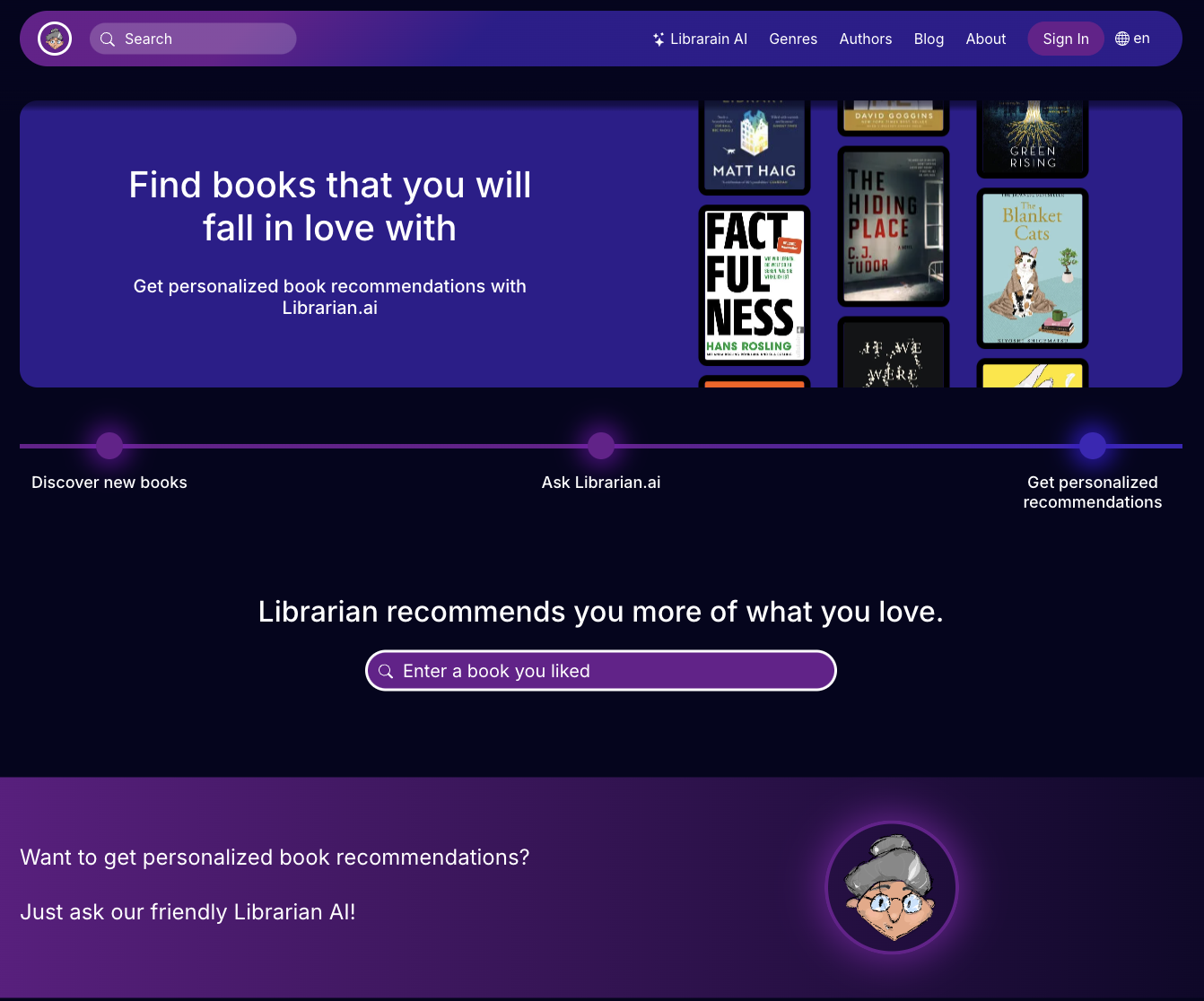 librarian.ai book recommendations
